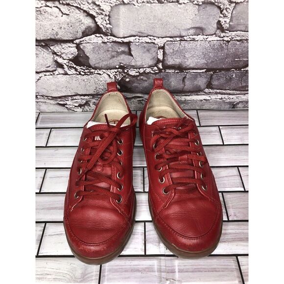 FitFlop Supertone Blaze Red Leather Comfort Sneakers Shoes 114-002 Women Sz 5M - Picture 16 of 16